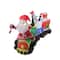 6.5ft. Red & Green Inflatable Santa & Penguins on Train Lighted Outdoor Christmas Décor